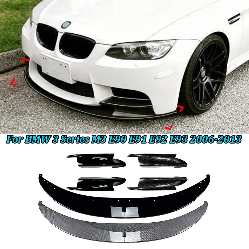 

For BMW 3 Series M3 E90 E91 E92 E93 2006-2013 Car Front Bumper chin Lip Protector Spoiler Canards Diffuser Body Kit Splitter