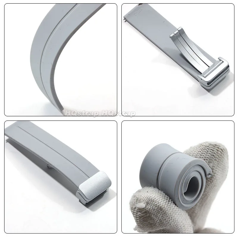 Correa de silicona de 20mm y 22mm para Samsung Watch 5 4 3, correa de goma resistente al agua para reloj Huawei, pulsera Universal