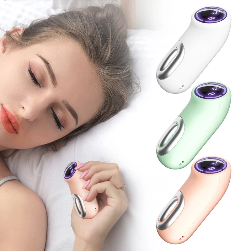 

USB Charging Microcurrent Holding Sleep Aid Device Insomnia Anxiety Depression Smart Handheld CES Headache Relief Hypnosis Tool