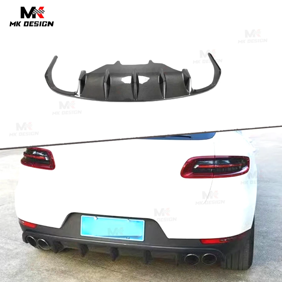 

Carbon Fiber Rear Bumper Lip Diffuser Body Kits for Porsche Macan Turbo GTS Base 2014-2020 Rear Diffuser Car Accessories