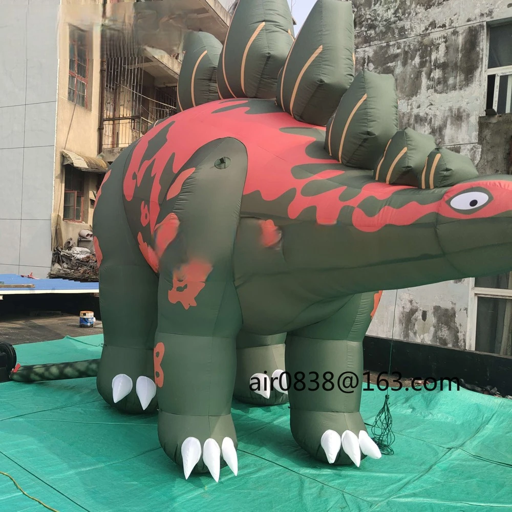 새로운 트렌드 풍선 스테고사우루스 공룡은 이벤트 임대를 위한 큰 풍선 랩터 동물 마스코트를 폭파시킵니다