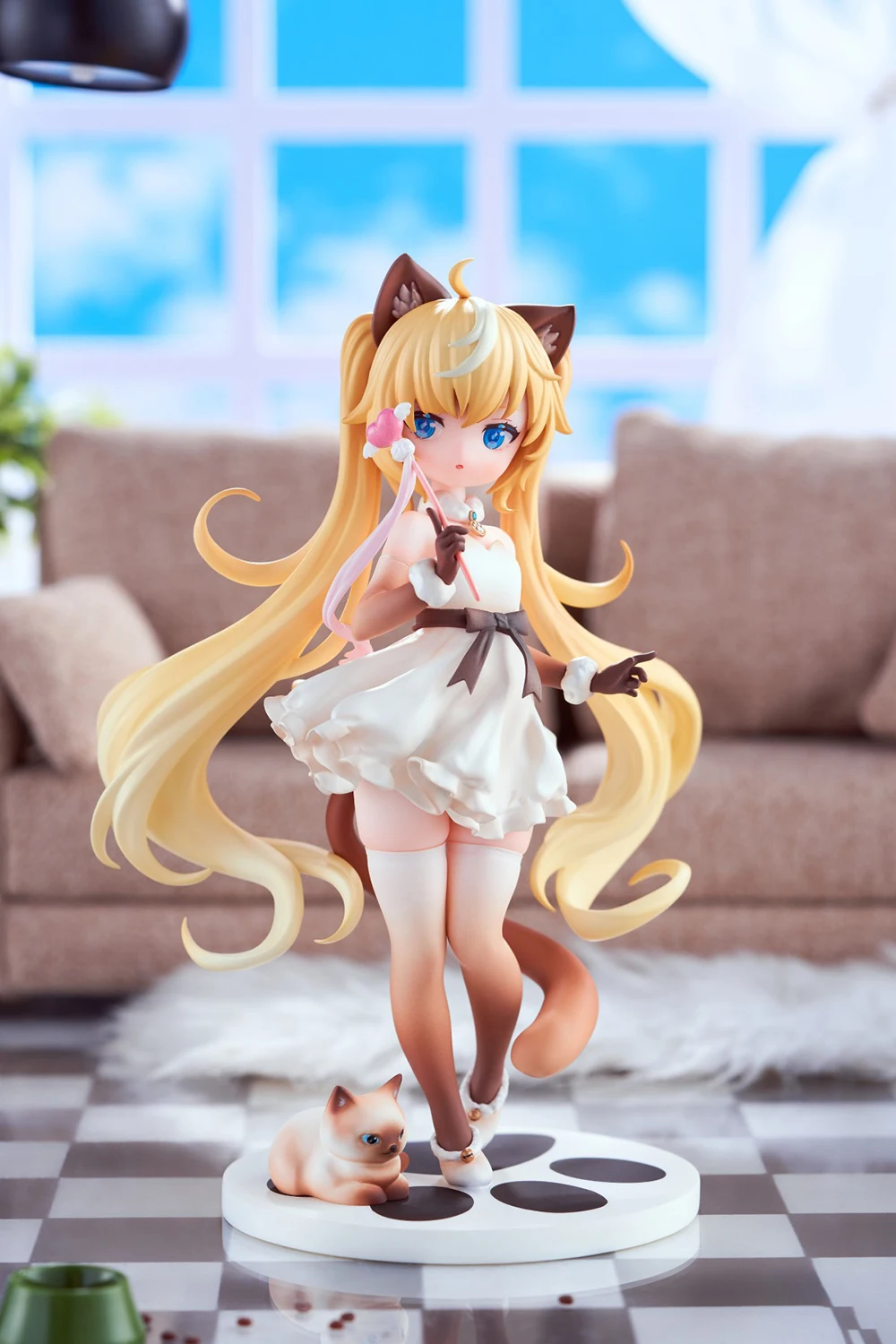 In Stock Original Aowobox Original Character Cat Girls Siamese Kitten Kawaii Loli Cat Girl Figures Anime Cute Model Toys