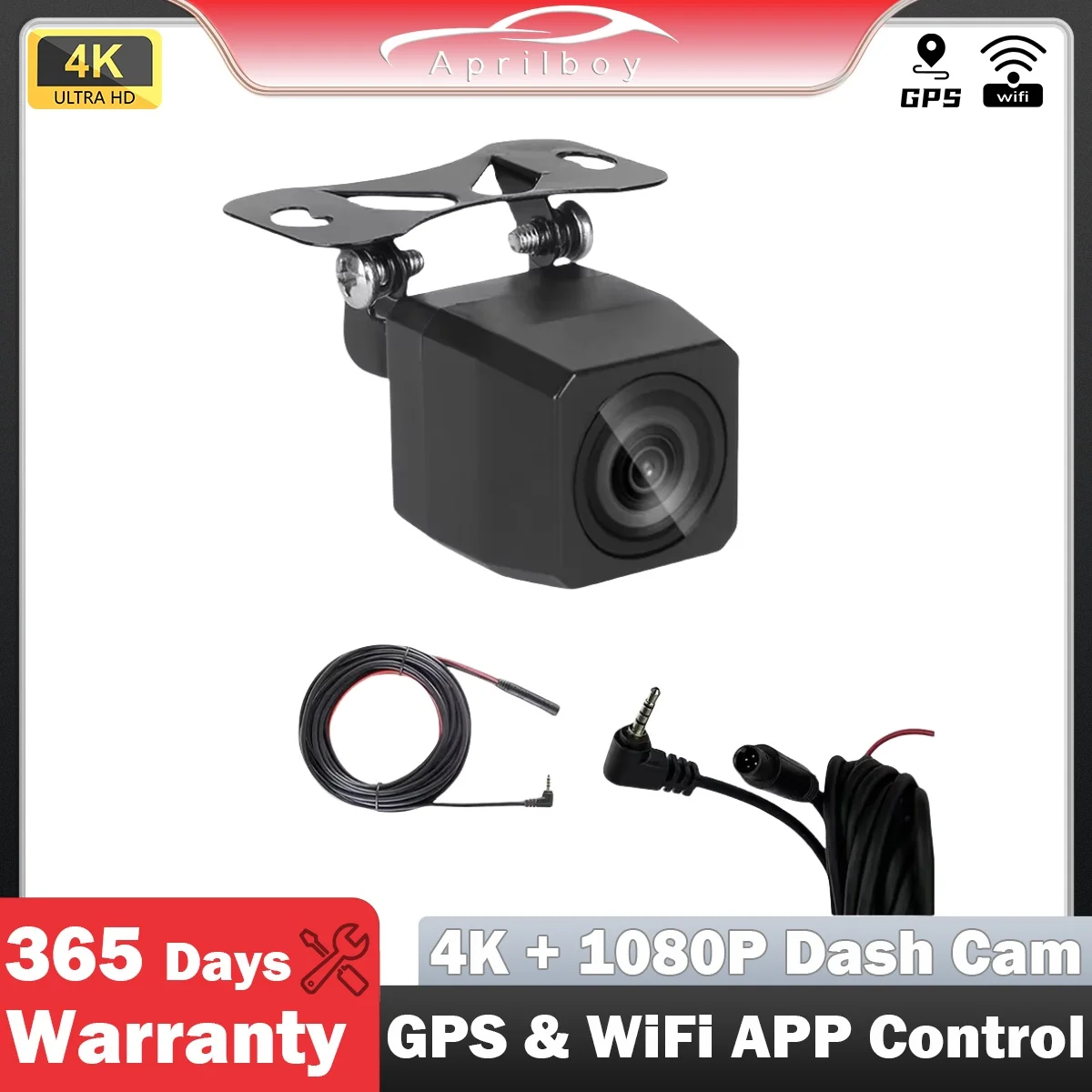 Aprilboy 6/10M 1080P HDR Car Reverse Camera Night Vision Waterproof Auto Backup Monitor Color Image For Aprilboy DVR Dashcam