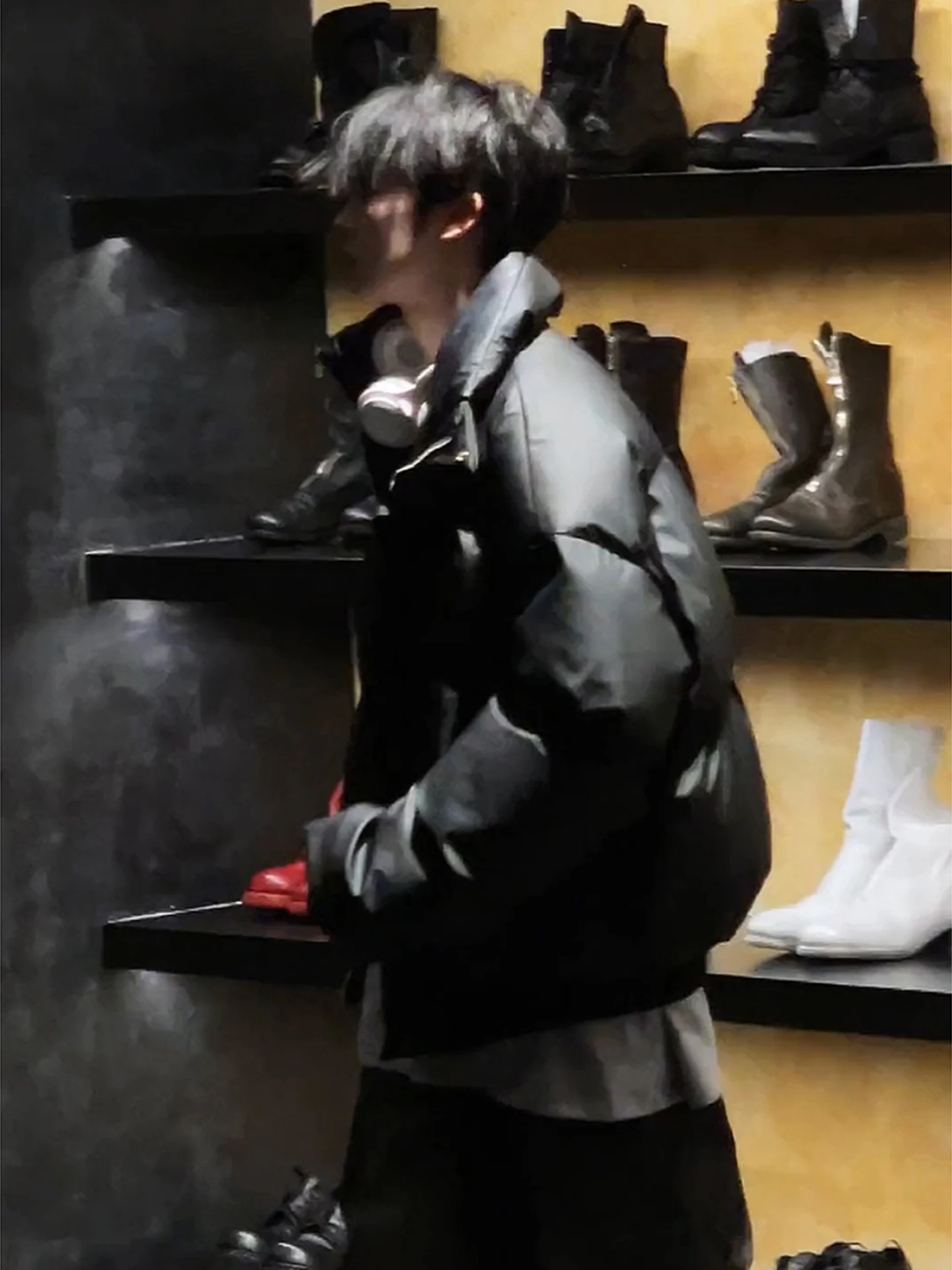 クリーンフィット アメリカン スレ ティネッド PUレザー ダウンコットン ジャケット メンズ 冬用 スタンドカラー ブレッドコート 暖かい ファッショナブル スト...