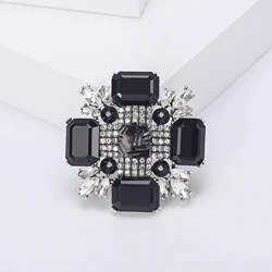 Rhinestone Cross Brooches for Women Unisex Design Pins Banquet Party Backpack Gifts Jewelry Accessories