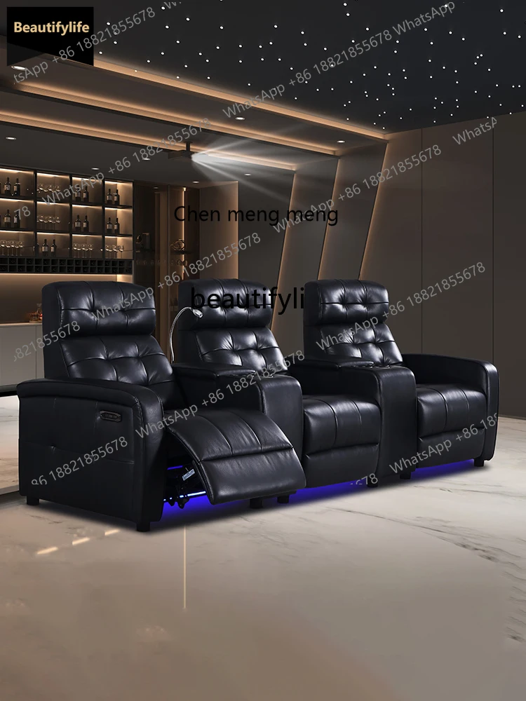 

178C Electric multi-functional video sofa can lie down and sleep high-end home theater audio and video room viewing seat