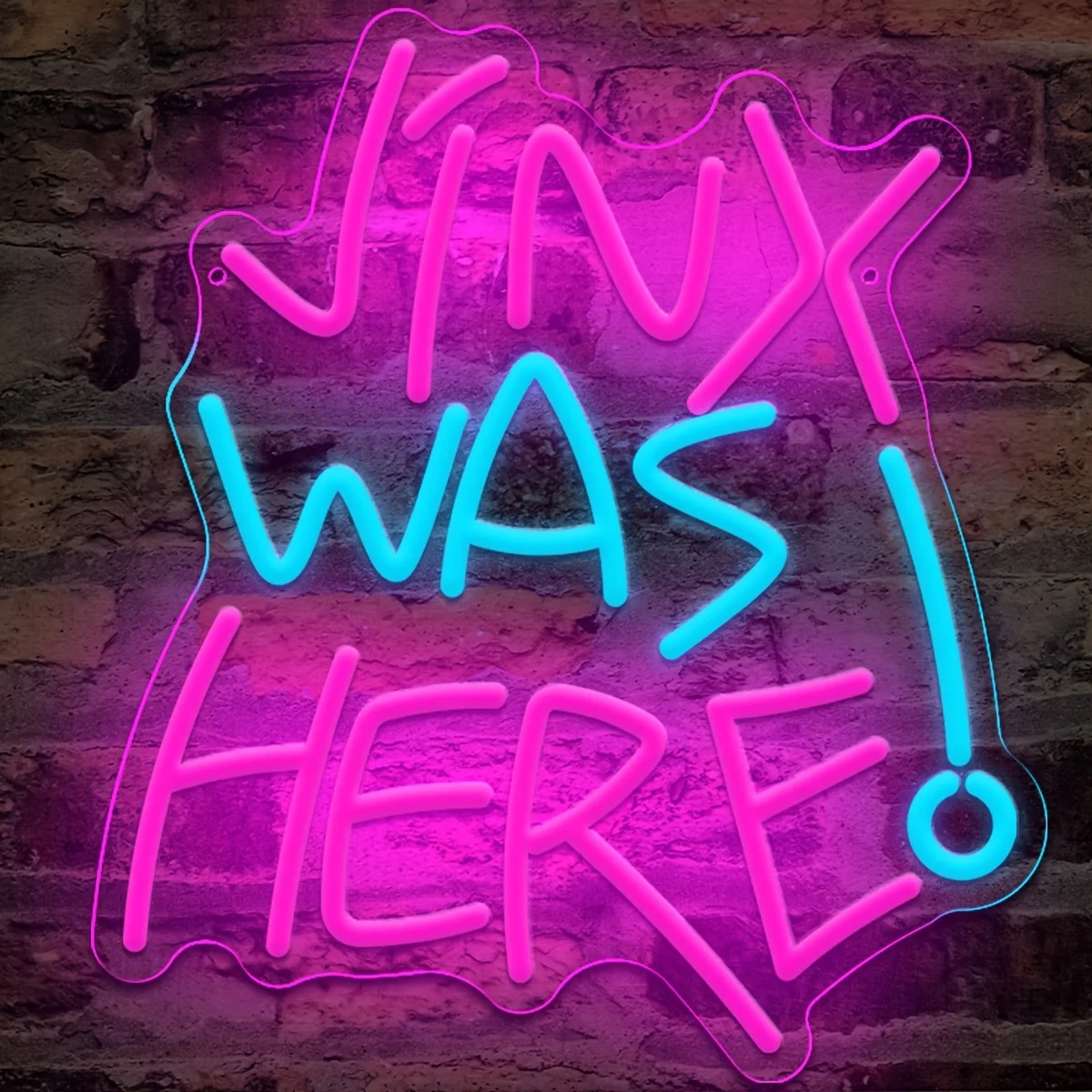 

Jinx Was Here Neon Sign USB Wall Hanging Neon Light Dimmable for Bedroom Bar Game Room Festival Art Decor Ideal Birthday Gift