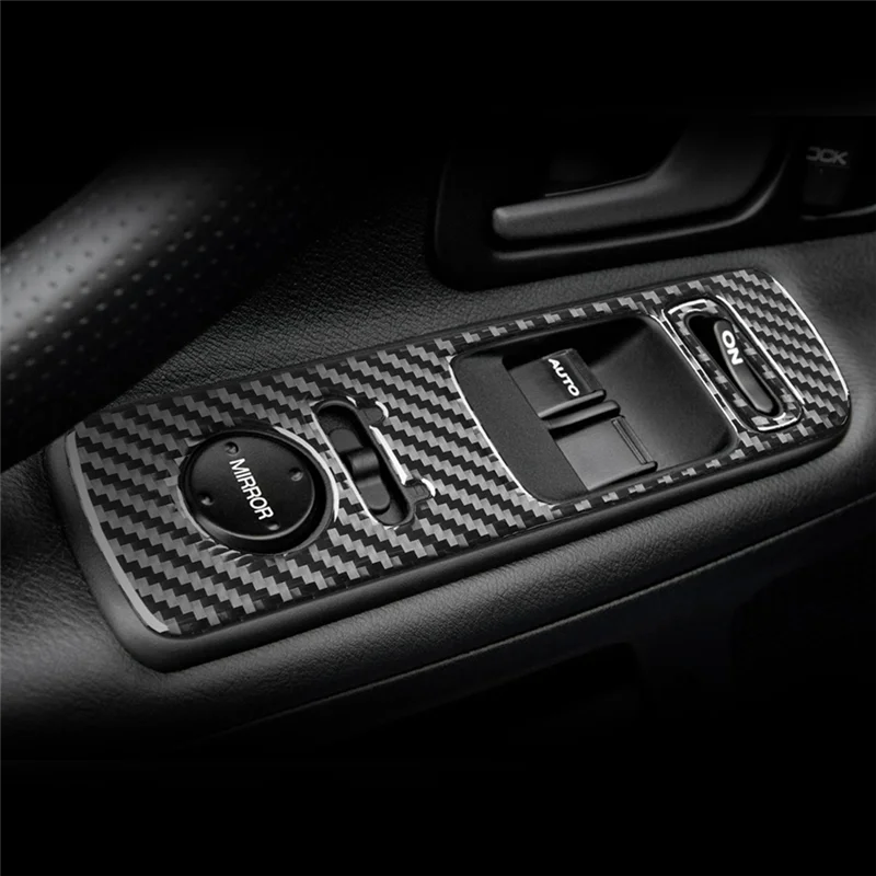 

For Honda S2000 2000-2009 LHD Soft Carbon Fiber Window Lift Switch Button Panel Cover Trim Sticker Parts
