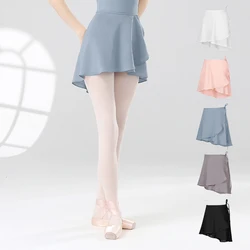 Women Ballet Skirts Tie up Wrap Dance Skirt Chiffon Short Skirt Women Dance Skirts Ballet Tutu Dress Adult Dance Costumes