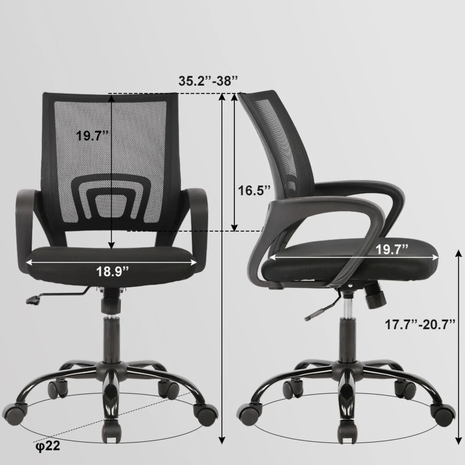 Home Office Chair Ergonomic Desk Chair Mesh Computer Chair with Lumbar Support United States