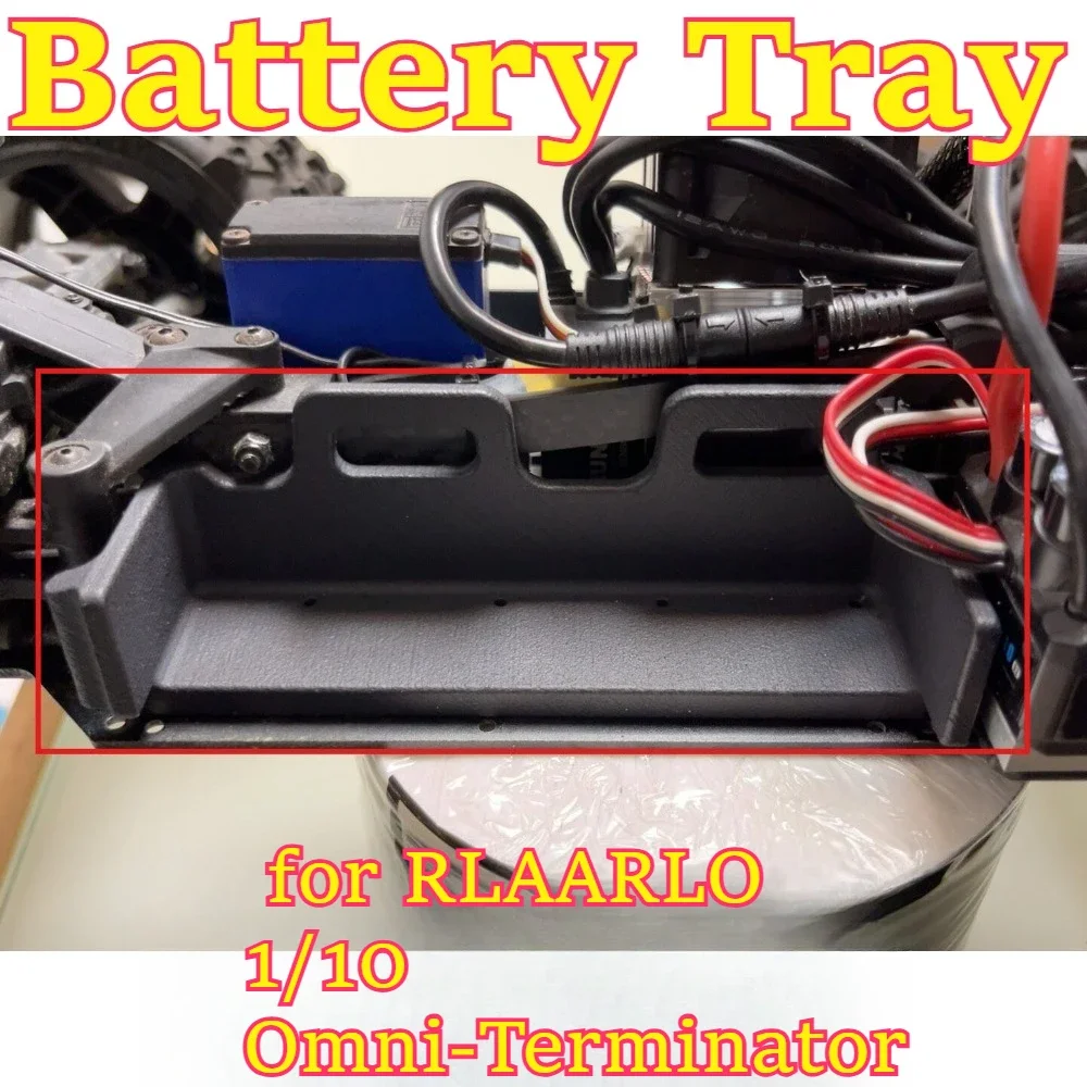 RC Car for RLAARLO 1/10 Omni-Terminator RZ001 hobby upgrade Raised & Reinforced Battery Tray custom size replacement accessories