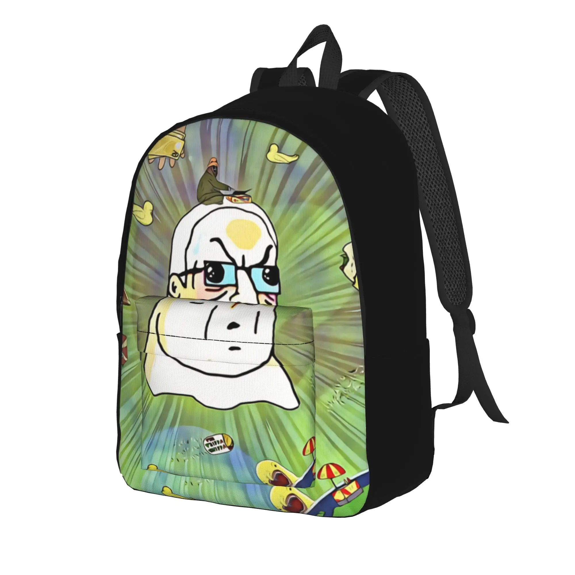 The Big Lez Show Schoolbag Back to school season simple square character    Adjustable Strap Backpack
