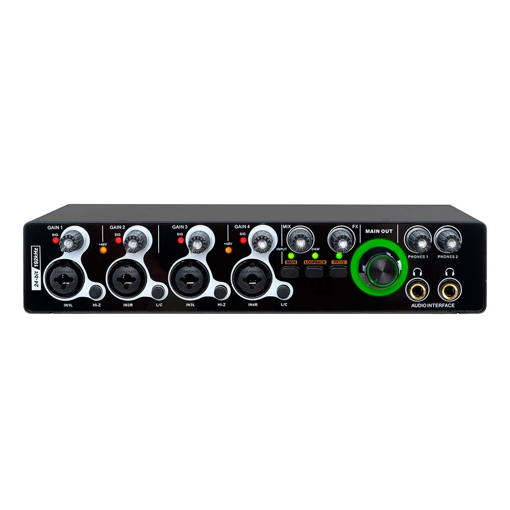 Hot Selling MD44 the Newest 4 Channel Audio Sound Card 4 in 4 Interface De Audio for Podcast Recording Music Instrument