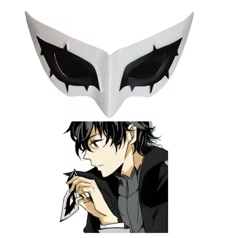Anime P5 Persona 5 Cosplay Kurusu Akira Joker Cosplay Wig Mask Hair wig Mask Halloween Party Role Cosplay Costume Wigs