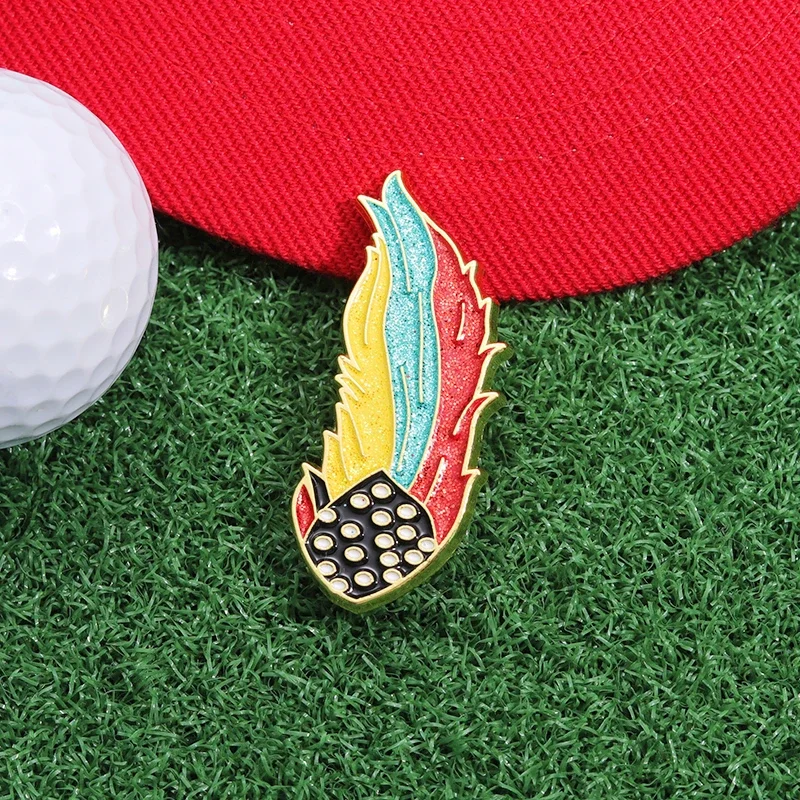 Retro Mexican Golf Ball Marker Hat Clips Colorful Feather Shape Cap Clip Badges for Golf Cap Metal Jewelry Gift for Golf Lover