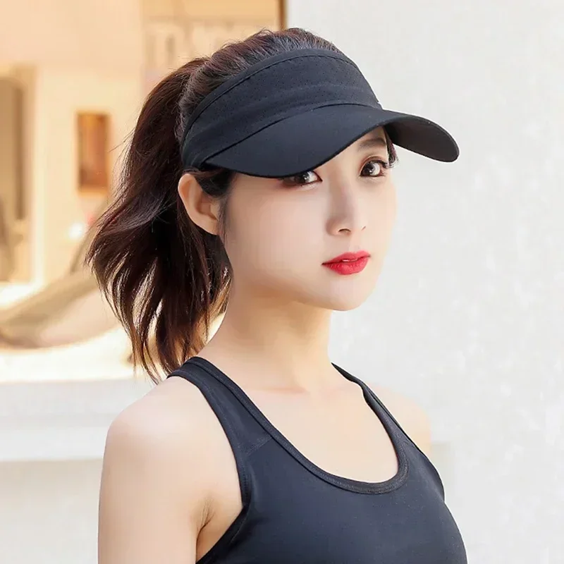 Summer Sun Hats UV Protection Top Empty Adjustable Visor Cap Sports Tennis Golf Running Sunscreen Baseball Cap image 4