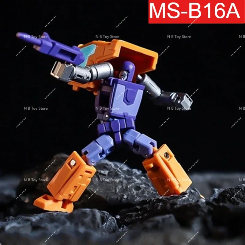 Square and Magical Action Figures for Children, Mini Transformation Robot with Box, MSB16A, Flee, Metallic Color, New, in Stock