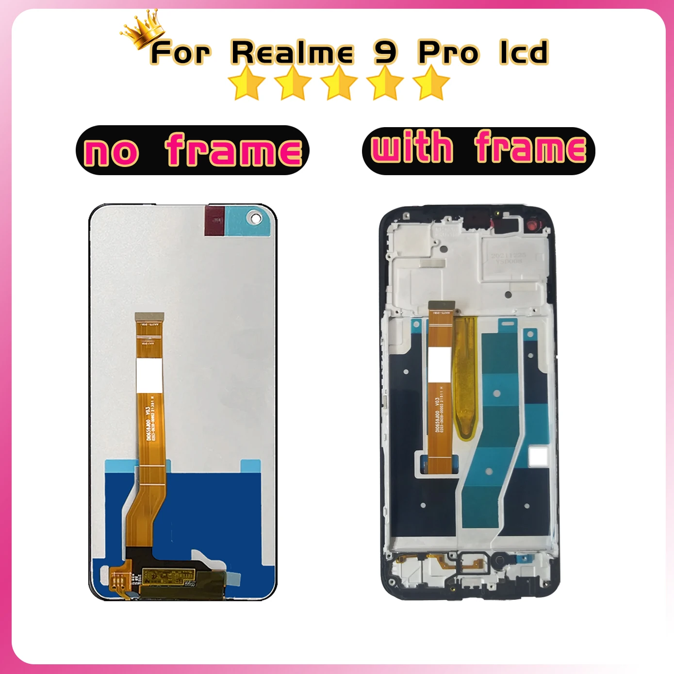 High quality Screen For Oppo Realme 9 Pro 9Pro LCD Display Screen Touch Panel Digitizer For Realme9 Pro RMX3471 RMX3472 LCD Fram