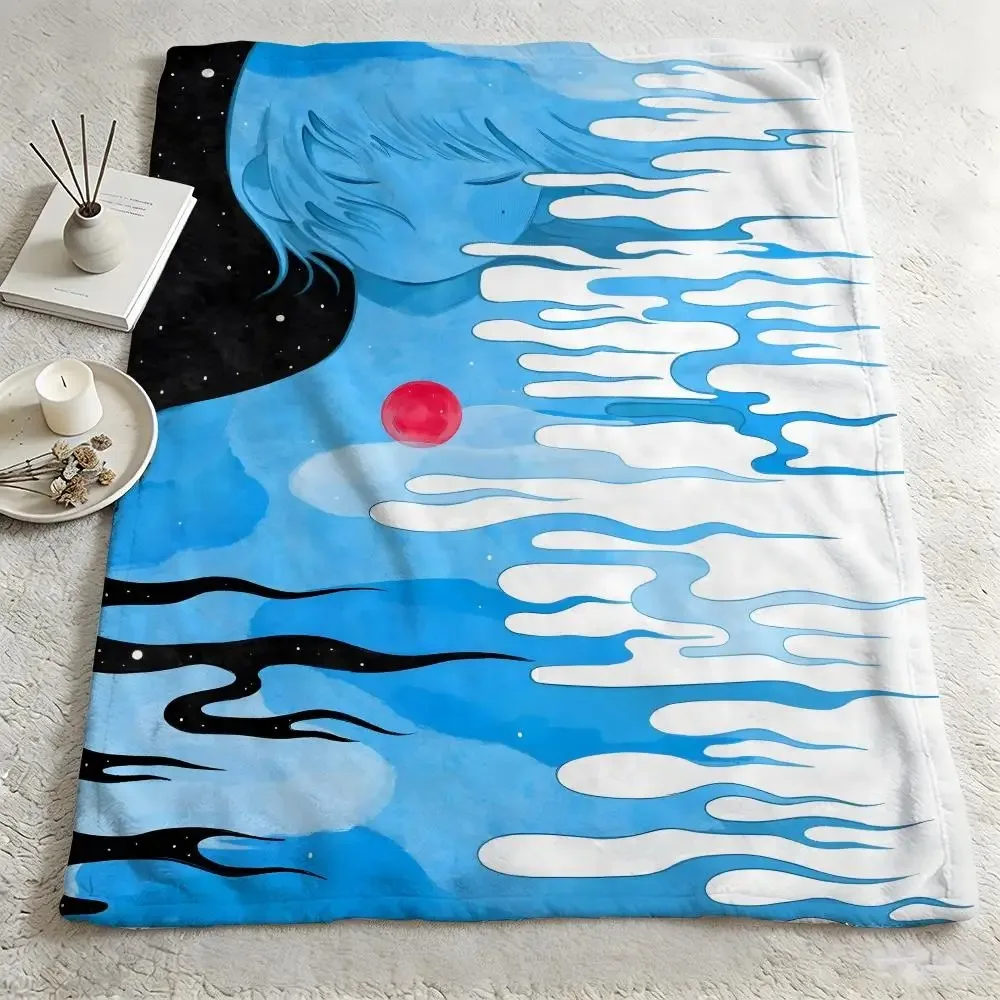 food r-round bread-d Throw Warm Soft Flannel Blanket, Multi-use for Sofa Bed Camping Travel Nap