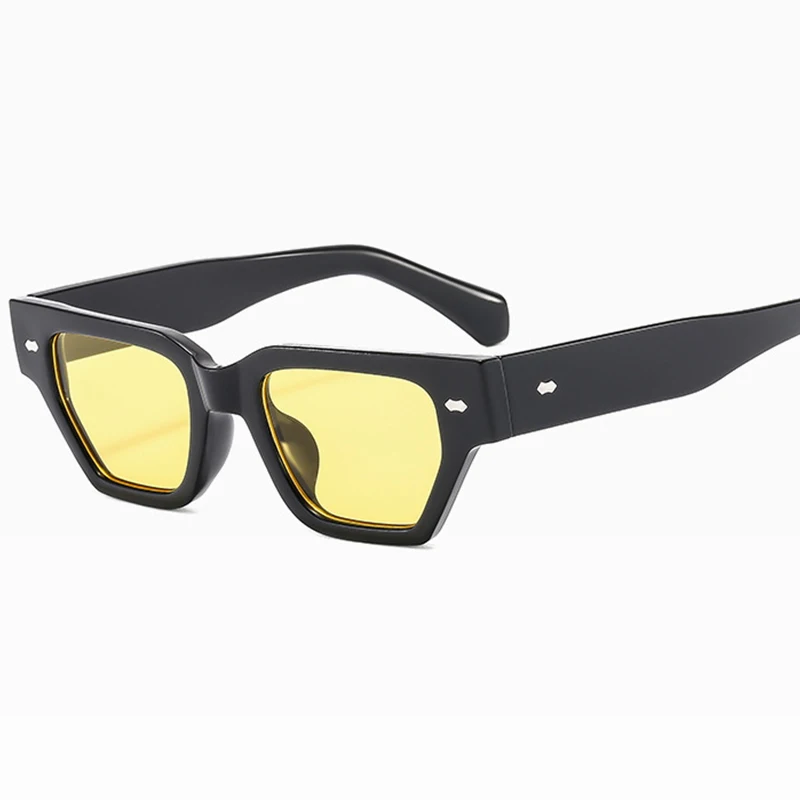 Square small frame rice nail sunglasses for men high-end trendy street photography sunglasses for women fashion designer glasses