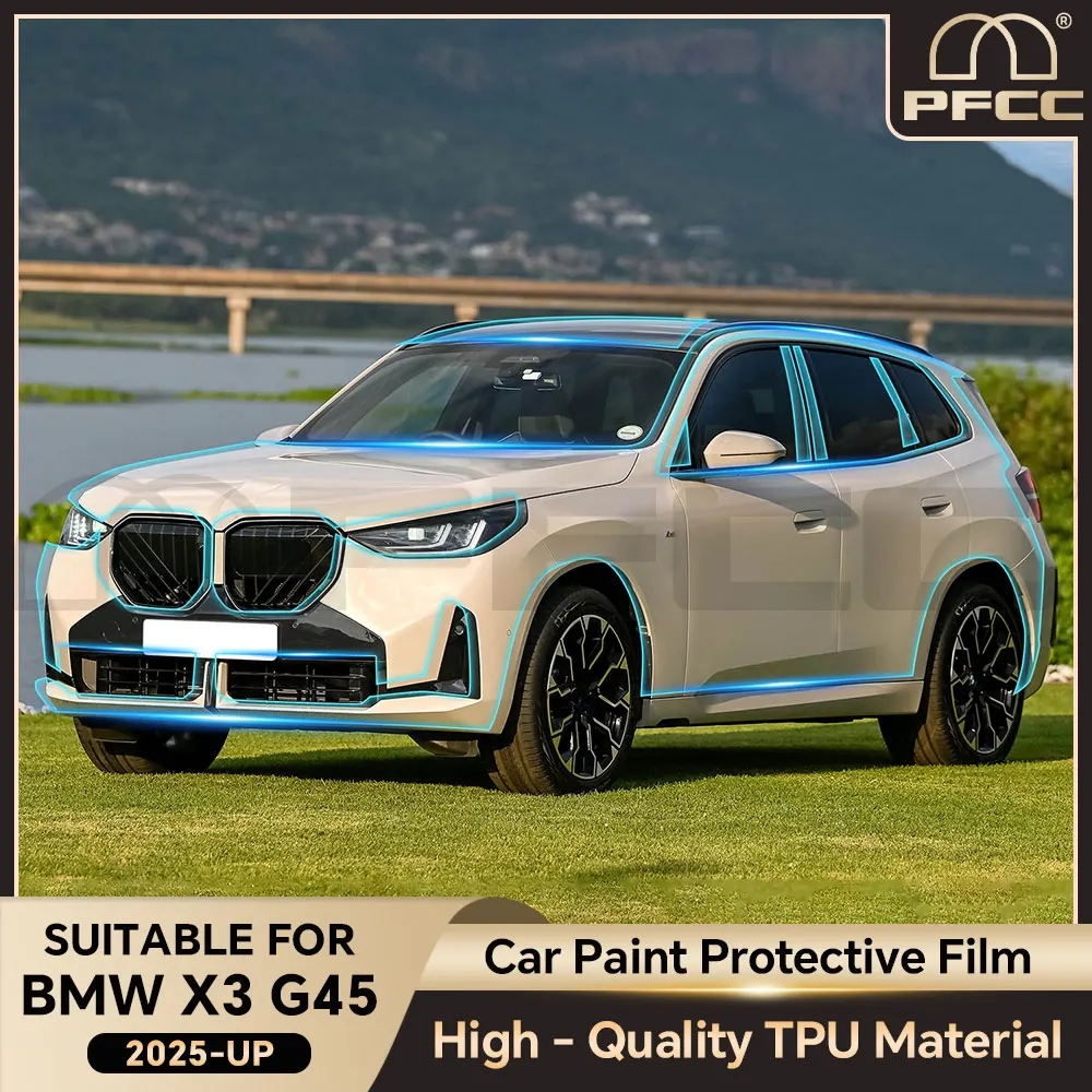 

For BMW X3 G45 Sport 30 M50 M Sport 2025 Paint Protection Film Anti-Scratch Body Sticker Original Pre Cut PPF TPU Transparent