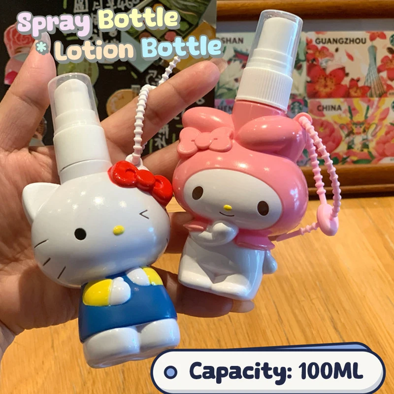 100 مللي سانريو مرحبا كيتي رذاذ زجاجة أنيمي كورومي زجاجات عطر بلدي ميلودي زجاجة مستحضرات التجميل الصغيرة إعادة الملء البخاخة #2