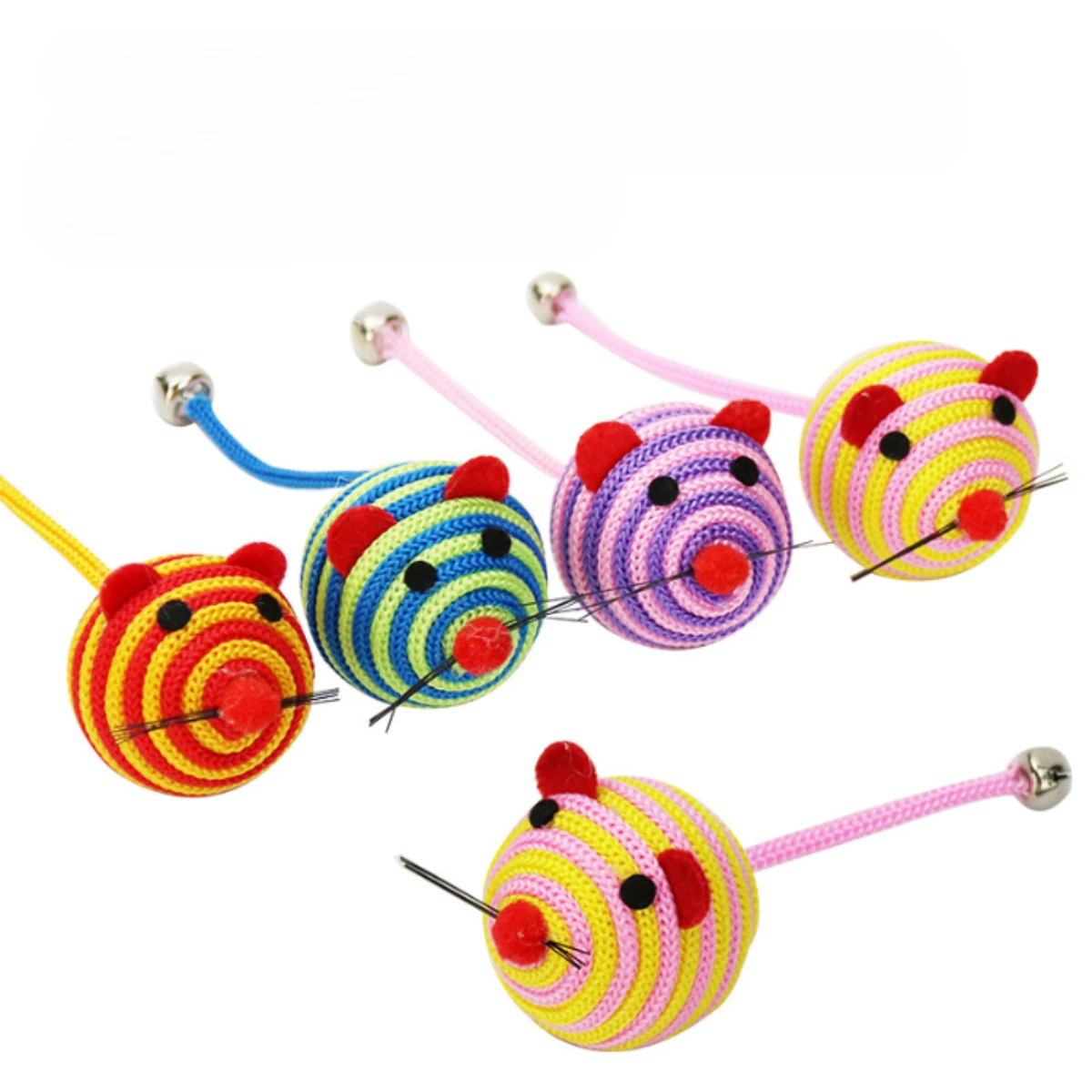 Katzenspielzeug, Mausball, interaktives Katzenspielzeug, selbst Hi Sticks, Katzenspielzeug mit Glockenseilen, Mausspielzeug für Katzen, neckendes Heimtierbedarf