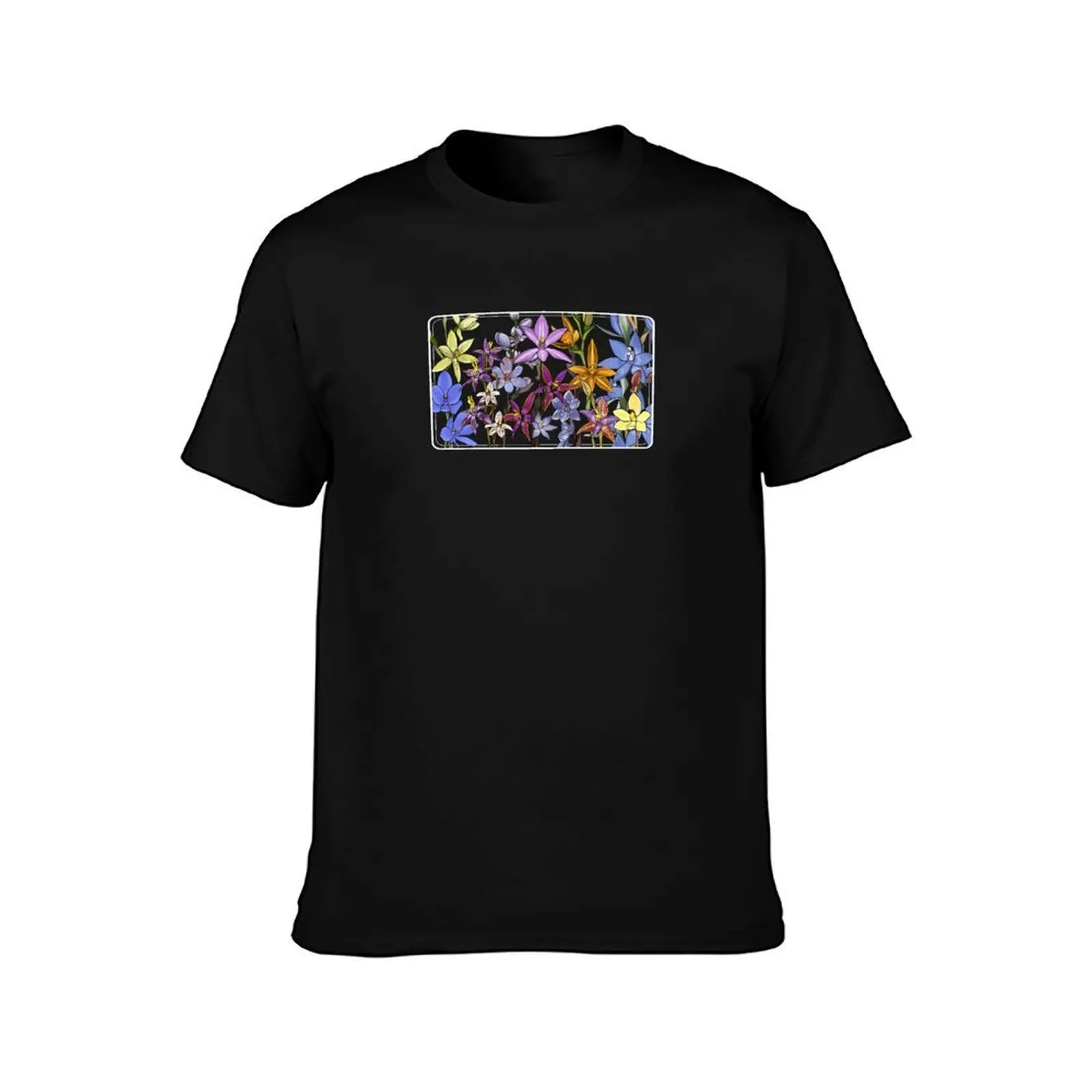 Native Sun Orchids of Western Australia T-Shirt, Summer Casual Cotton Tee, Oversized Streetwear Tops, Vintage Graphic Print