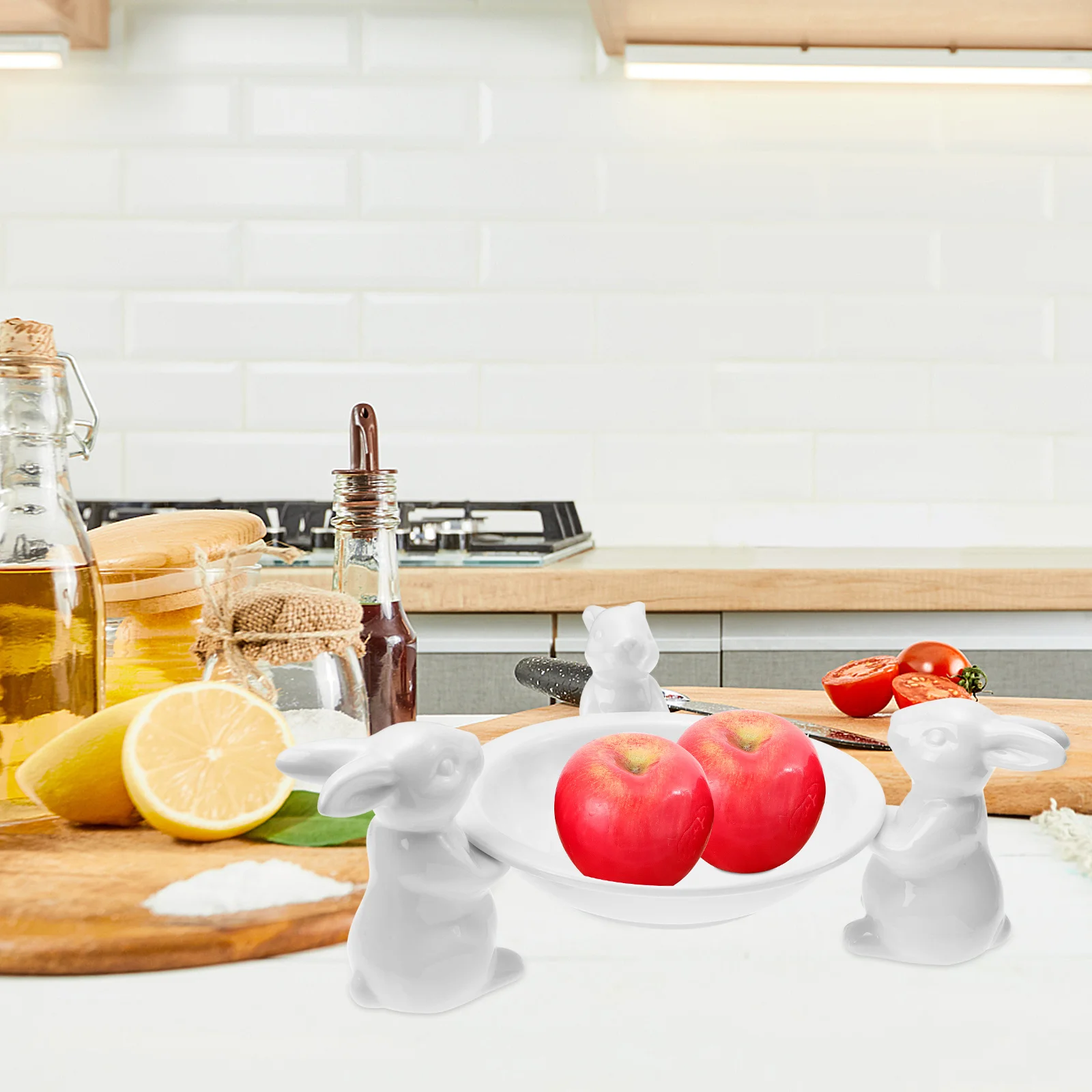 Набор керамической тарелки в форме кролика для фруктов, для подачи на праздник