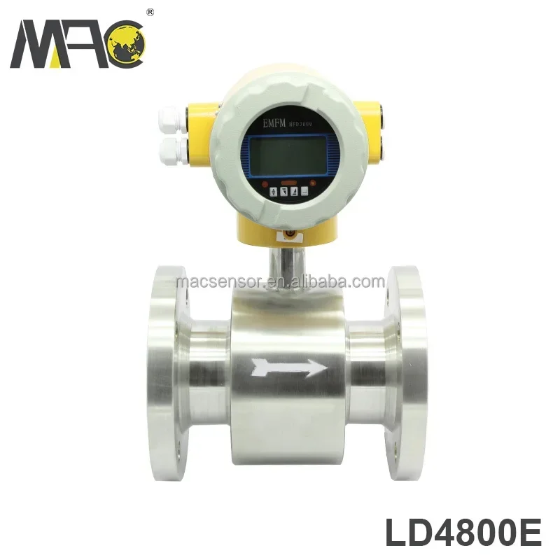 Macsensor Transmitter Low Cost Water Flow Meter Liquid Electromagnetic Flowmeter