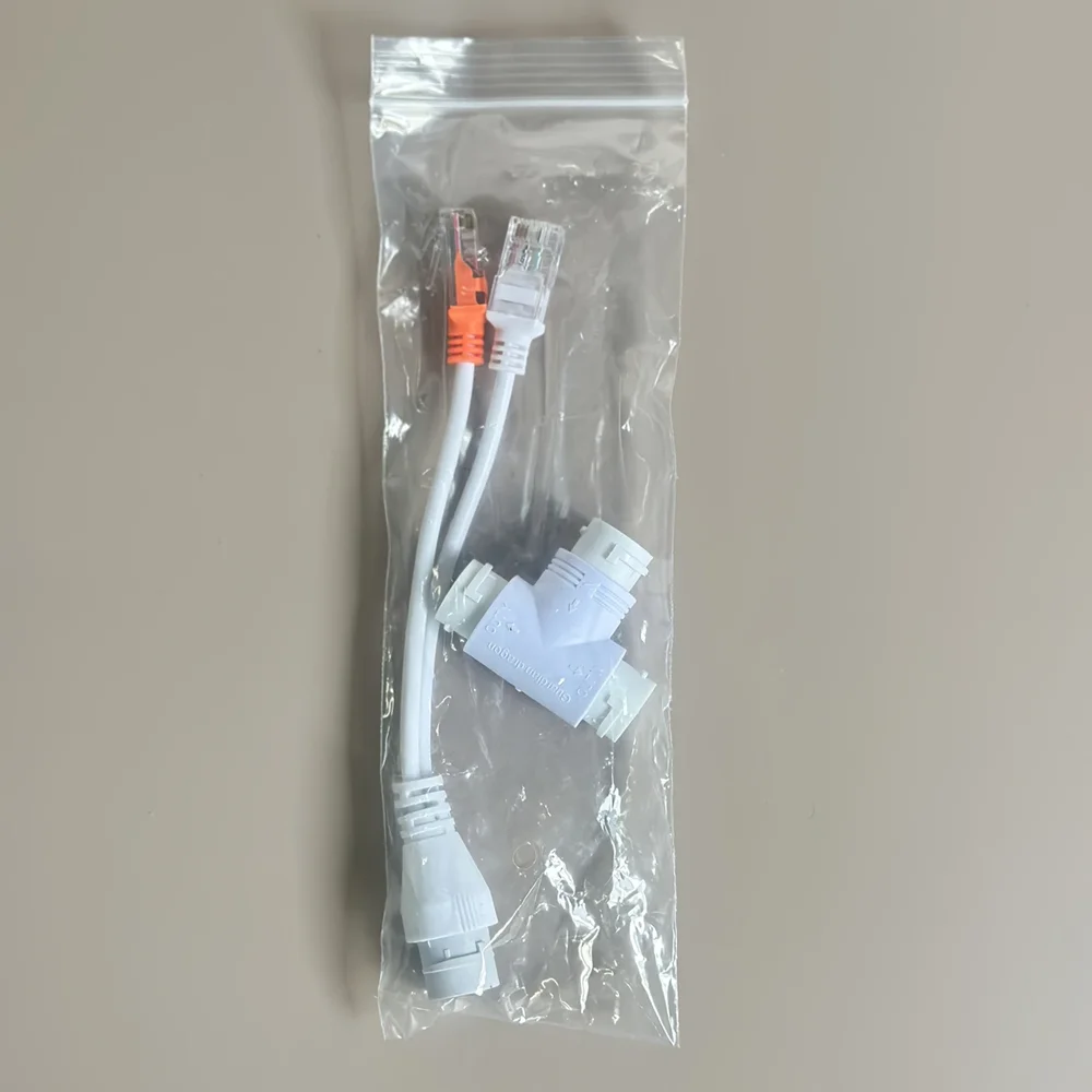 2 IN 1 POE Splitter CCTV Accessories Three Way RJ45 Head POE Adapter Cable For IP Camera Install