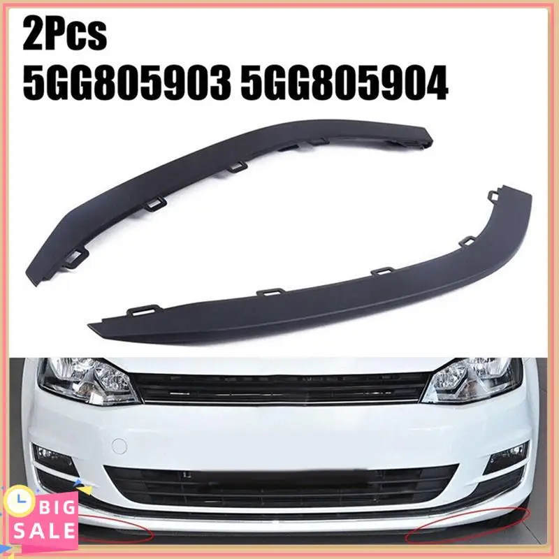 Better-2 PCS Auto Paraurti Anteriore Spoiler Modanatura Trim di Plastica Forniture Automotive Per Golf MK7 2013-2017 Paraurti Guardie 5GG805903 5G