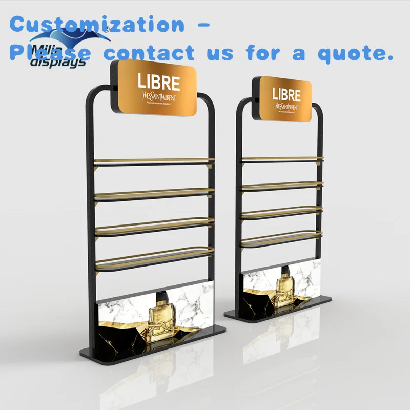 custom.Custom Design Edged Showcase Drawer Lockable Metal Cosmetics Supermarket Shelves Rack Cosmetics Lipstick Retail