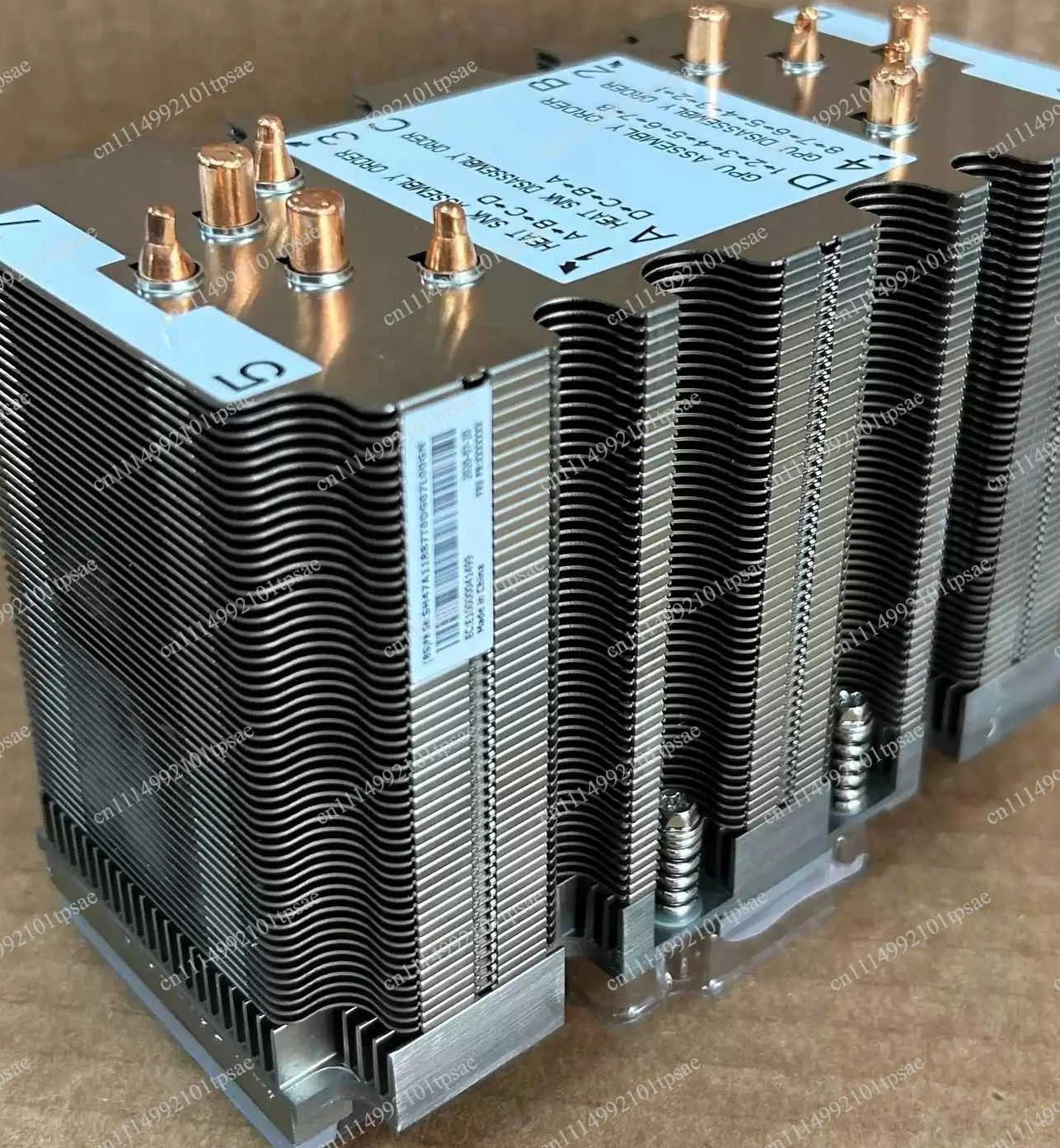New SXM2 GPU Heat Sink V100 P100 Heat Sink 10 Copper Tube Heat Dissipation Height 11cm