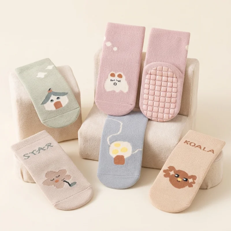 3Pairs/set Newborn Baby Socks For Boys Girls Winter Thick Warm Toddler Home Floor Sock Anti Slip Soft Children's Socks Non slip