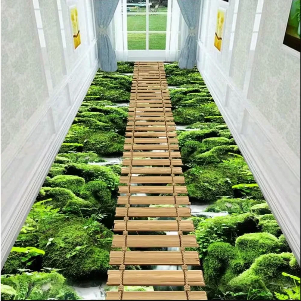 Fun Bridge Flowing Theme Carpet Anti Slip Easy To Clean and Durable Perfect for Home Kitchen Corridor or Vacation Home Rugs Mat