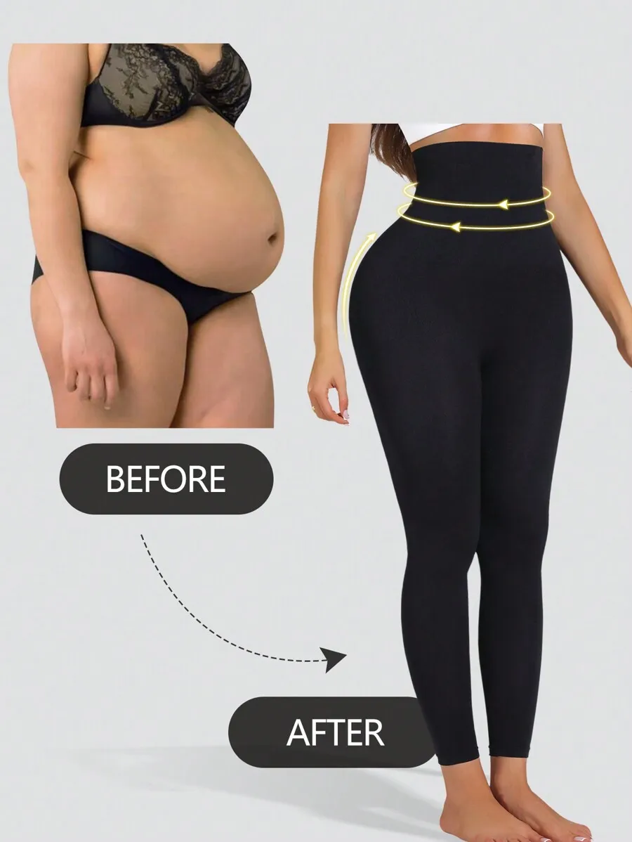 

High-Waisted Ankle-Length Shapewear Leggings For Tummy Slimming, Waist Shaping And Hip Enhancement During Yoga Or Daily Use