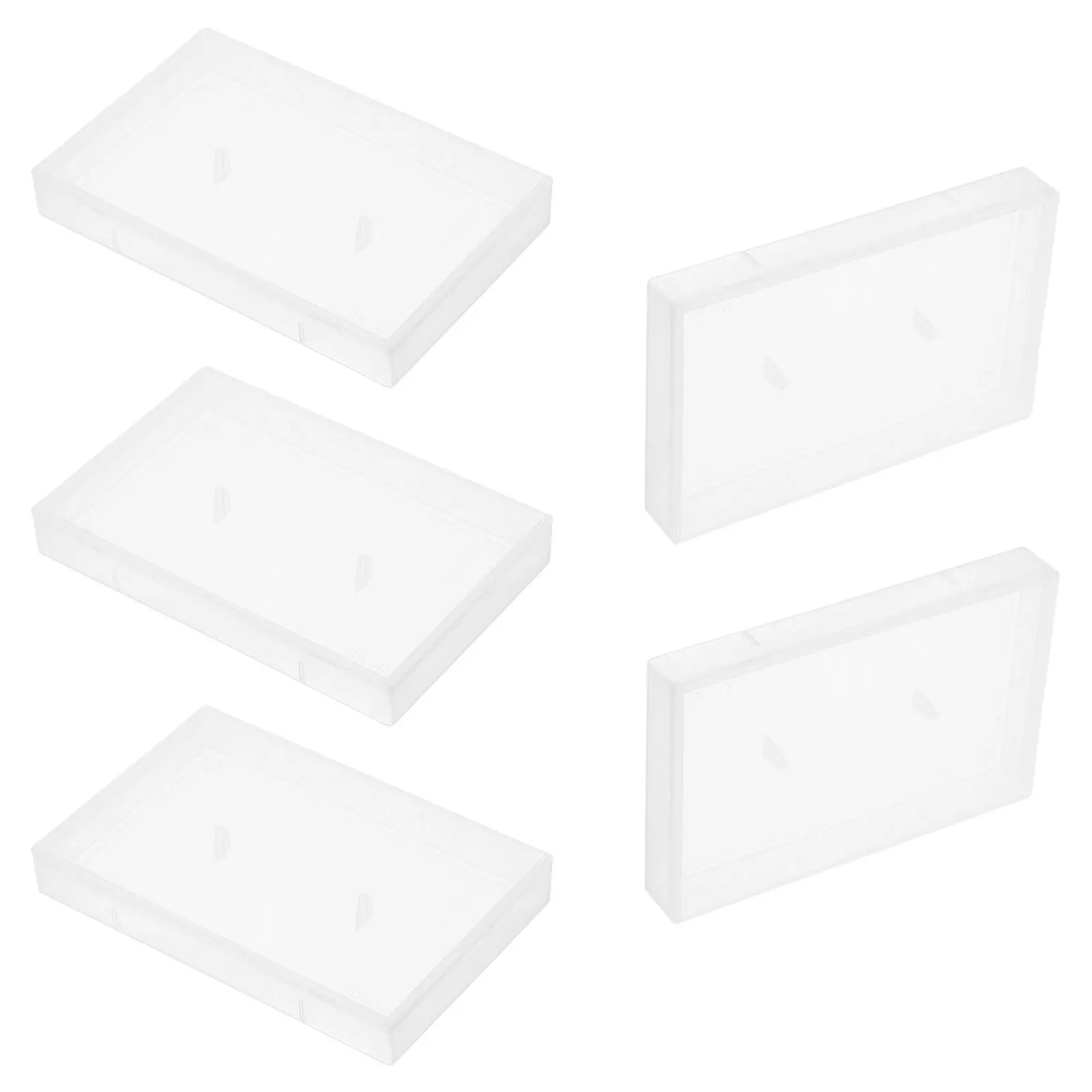 

5Pcs Cassette Tape Storage Case Transparent Audio Organizer Box for Recording Tapes Clear Holder Display Collection Compact