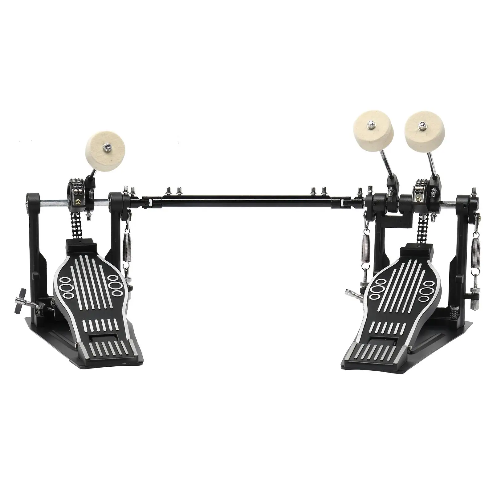 

Professional Double Bass Drum Pedal - Wool Felt Hammer, Black Double Drum Pedal for Musicians