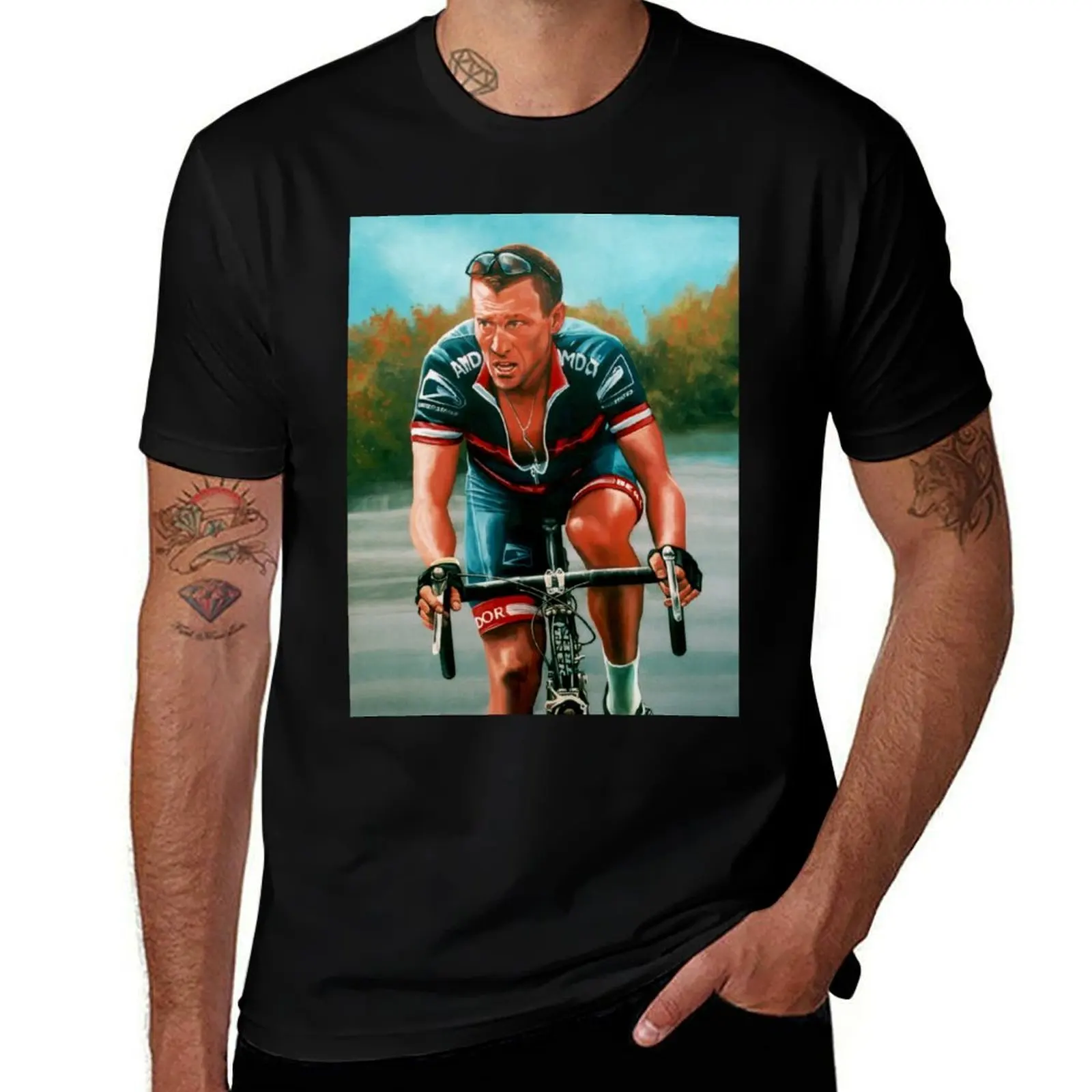 

Lance Armstrong T-Shirt Summer Print Short Sleeve Tee