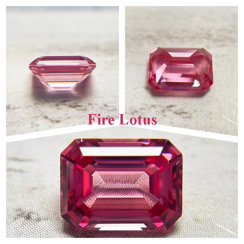Im Labor gezüchteter Padparadscha-Edelstein in ovaler Form, Farbe „Feuerlotus“, für die Herstellung von DIY-Ringen, Halsketten und Ohrringen, mit wählbarem Zertifikat. – Detail 9