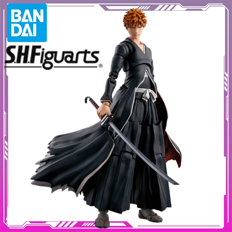

Original Bandai BLEACH S.H.Figuarts Ichigo Kurosaki Getsuga Tensho Figure Anime Action Figures Model Figurals Brinquedos Toys