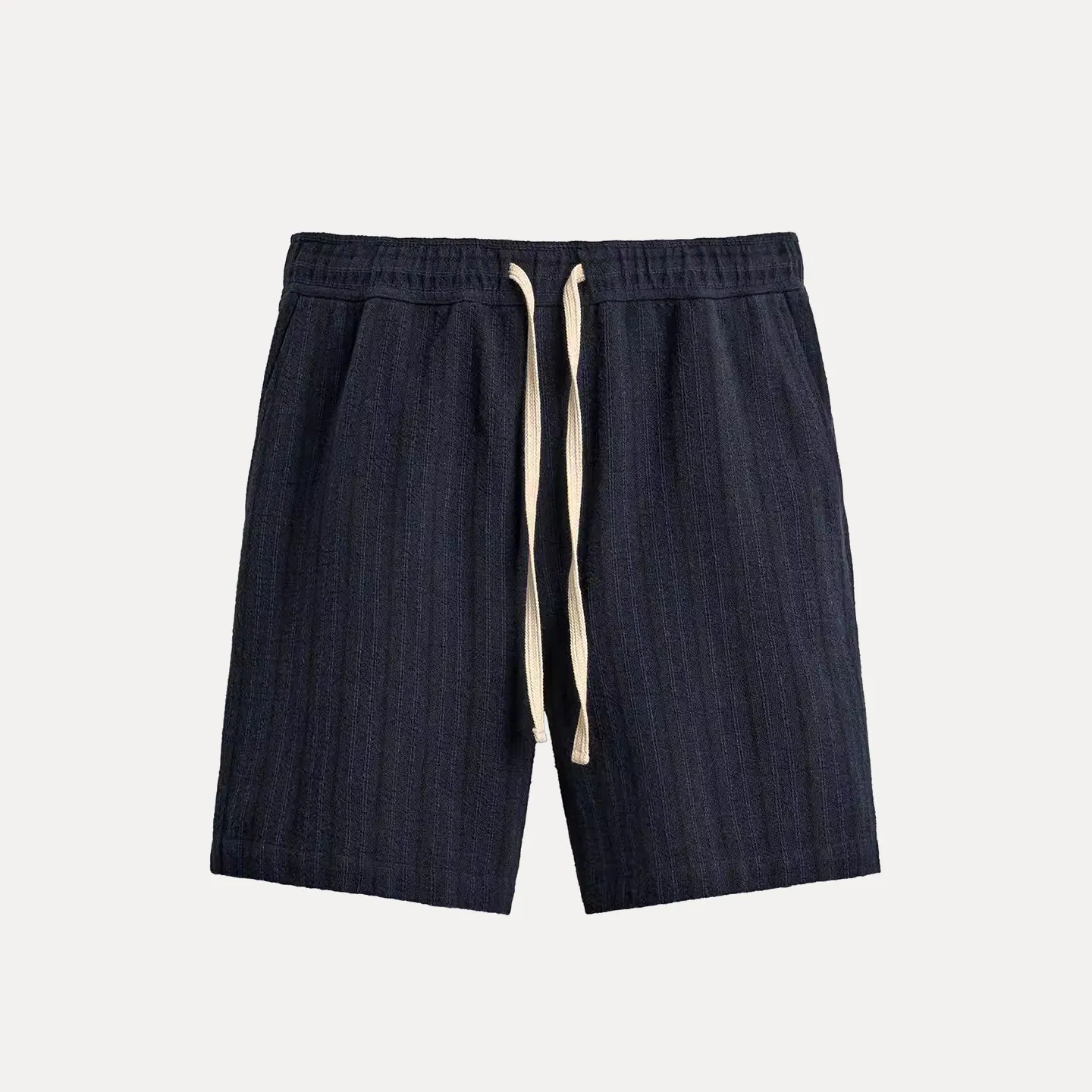 

Мужские повседневные шорты с геометрическим узором и вышивкой, весна 2026, новинка, с плоским передом, эластичным поясом и манжетами