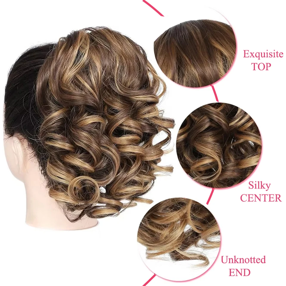 Synthetic 9-Inch Short Drawstring Ponytail for Women