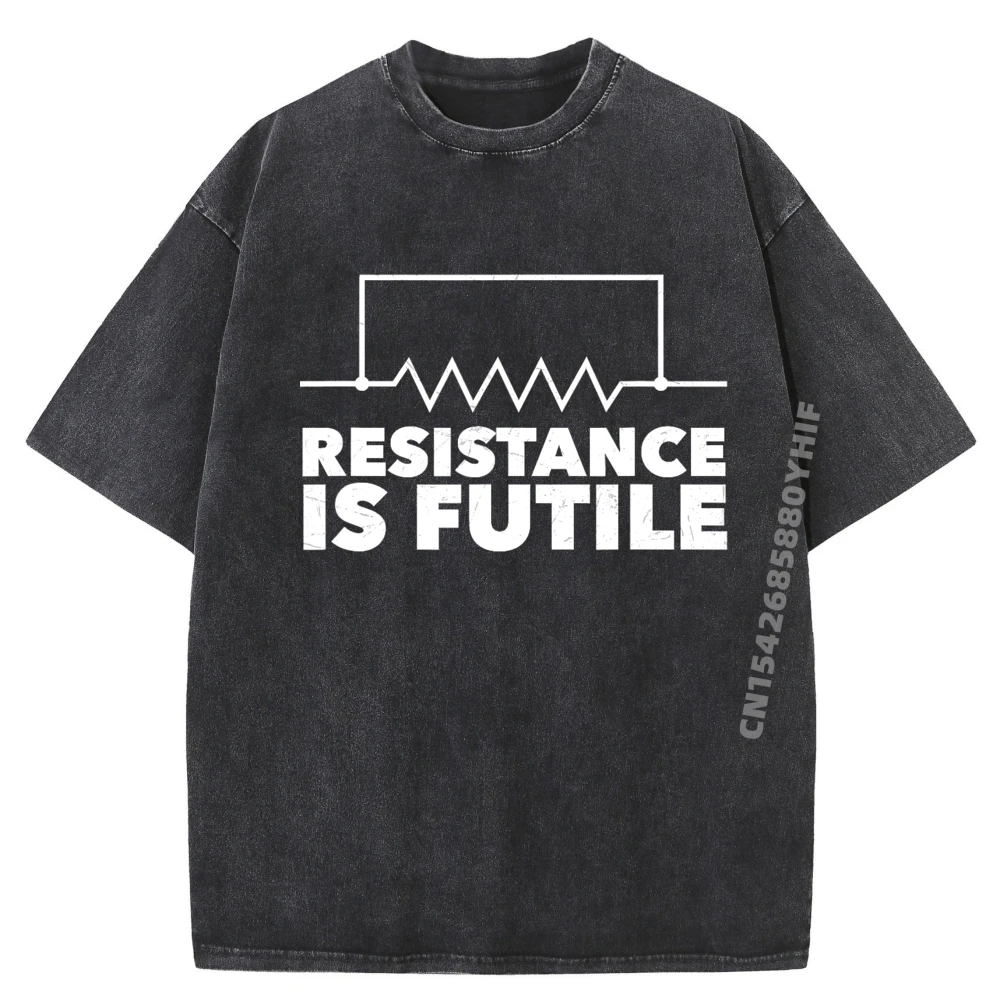 

Роскошная футболка Resistance Is Futile Electrical Engineering Resistor, мужская футболка высокого качества с коротким рукавом