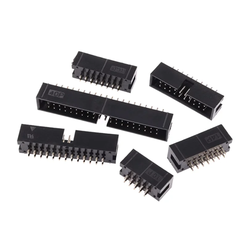 10pcs DC3 6P/8P/10P/14P/16P/20P/30P/34P/40P/50P/64P 2.54mm Socket Straight IDC Header Connector