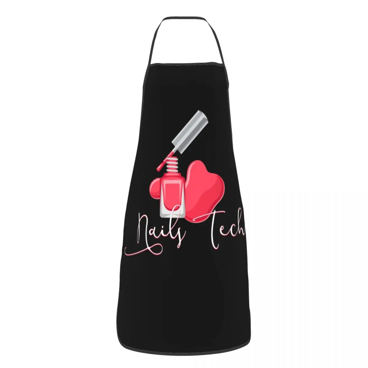 Unisex Fashion Nail Polish Bib Apron Adult Women Men Chef Tablier Cuisine for Cooking Kitchen Fingernail Manicure Tech Painting