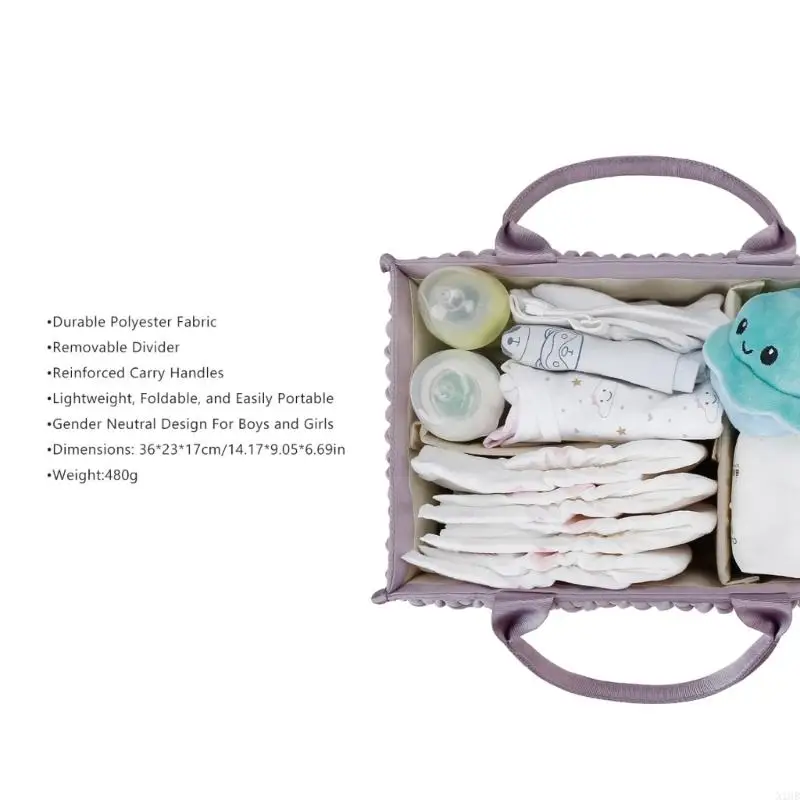 N1HB Diaper Storage Bin Portable Travel Travel Nappy สำหรับบ้านและการเดินทาง