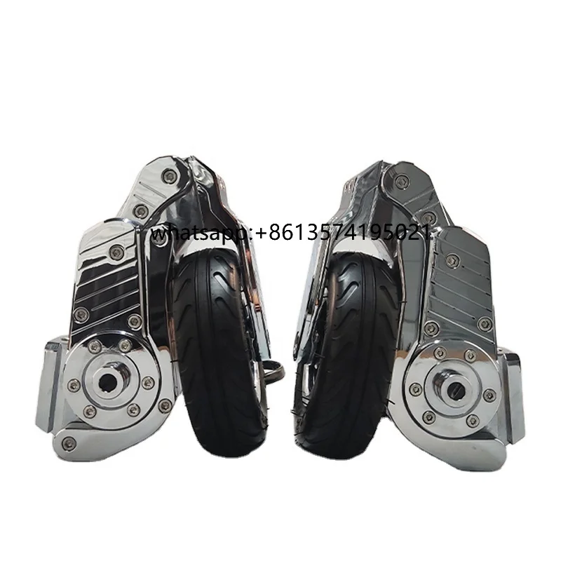 Reliable Latest Heavy Motorcycle Parking Assist Chrome Landing Gear Anti-Tipping Safety Protection Powerful Anti-Fall Wheels