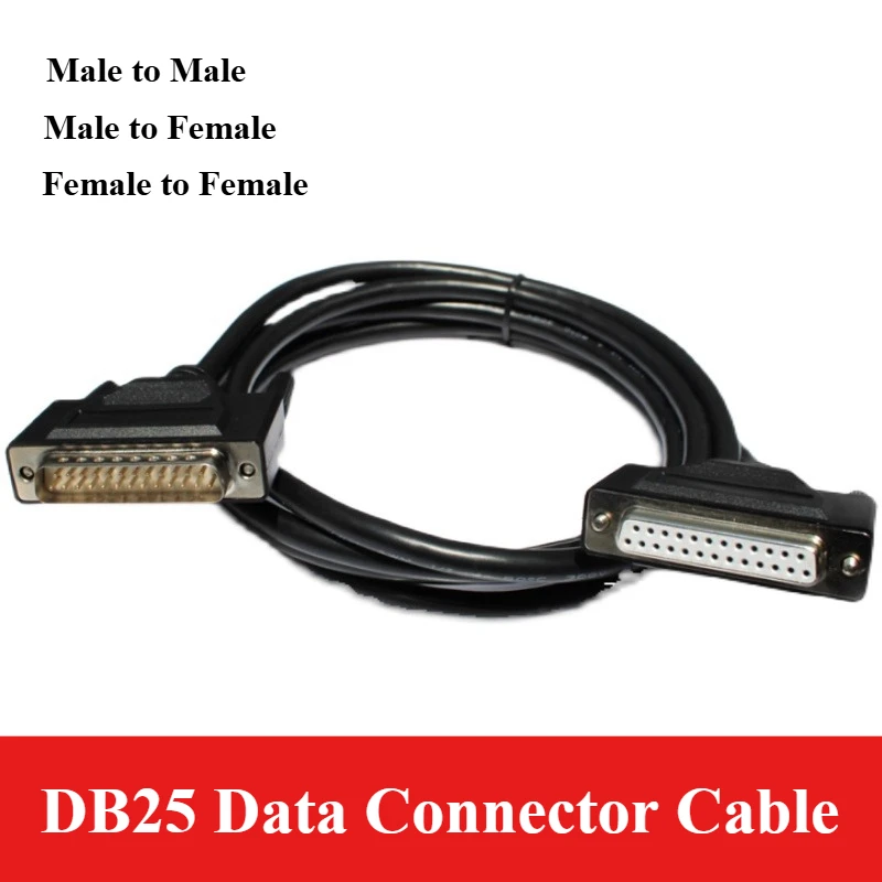 

Pure Copper DB25 Extension Wire 25-pin Male to Female Connection Cord 26AWG Shielded Parallel Port Line for Computer Data Cable